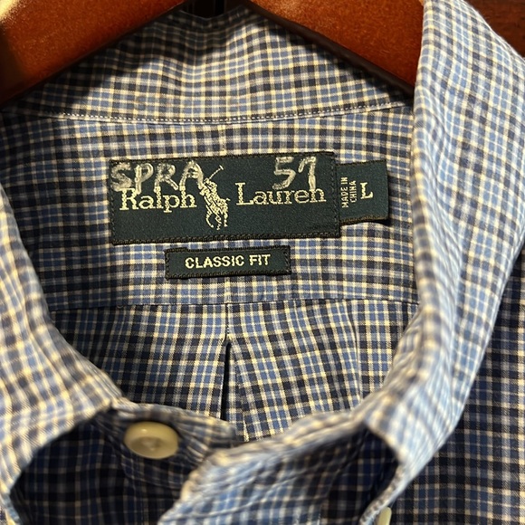 Ralph Lauren Classic Fit Multicolored Blue Plaid button-down Casual Dress wear! - Picture 3 of 8
